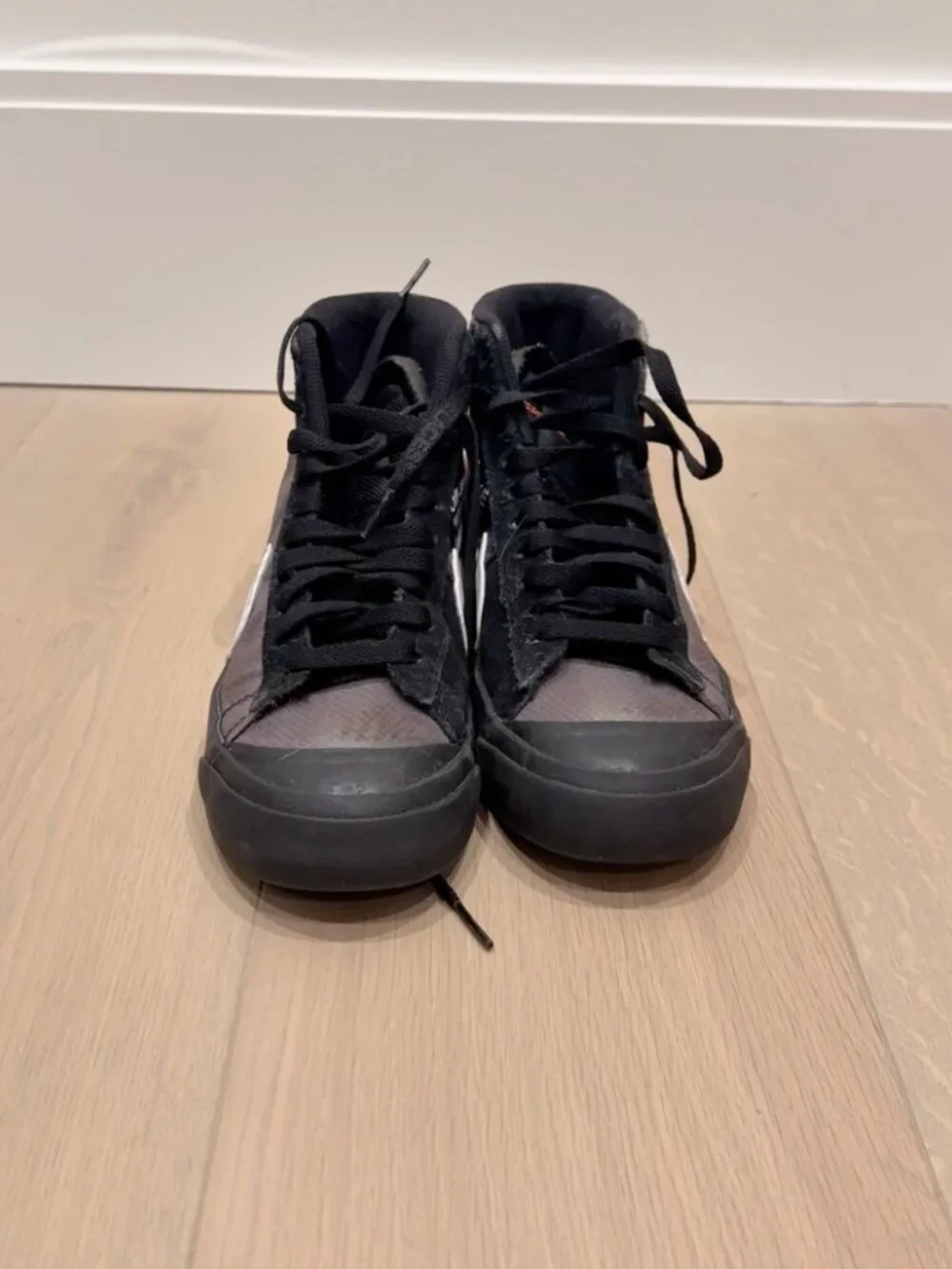 Off-White x Nike Blazer Mid Grim Reaper Sneakers, Black